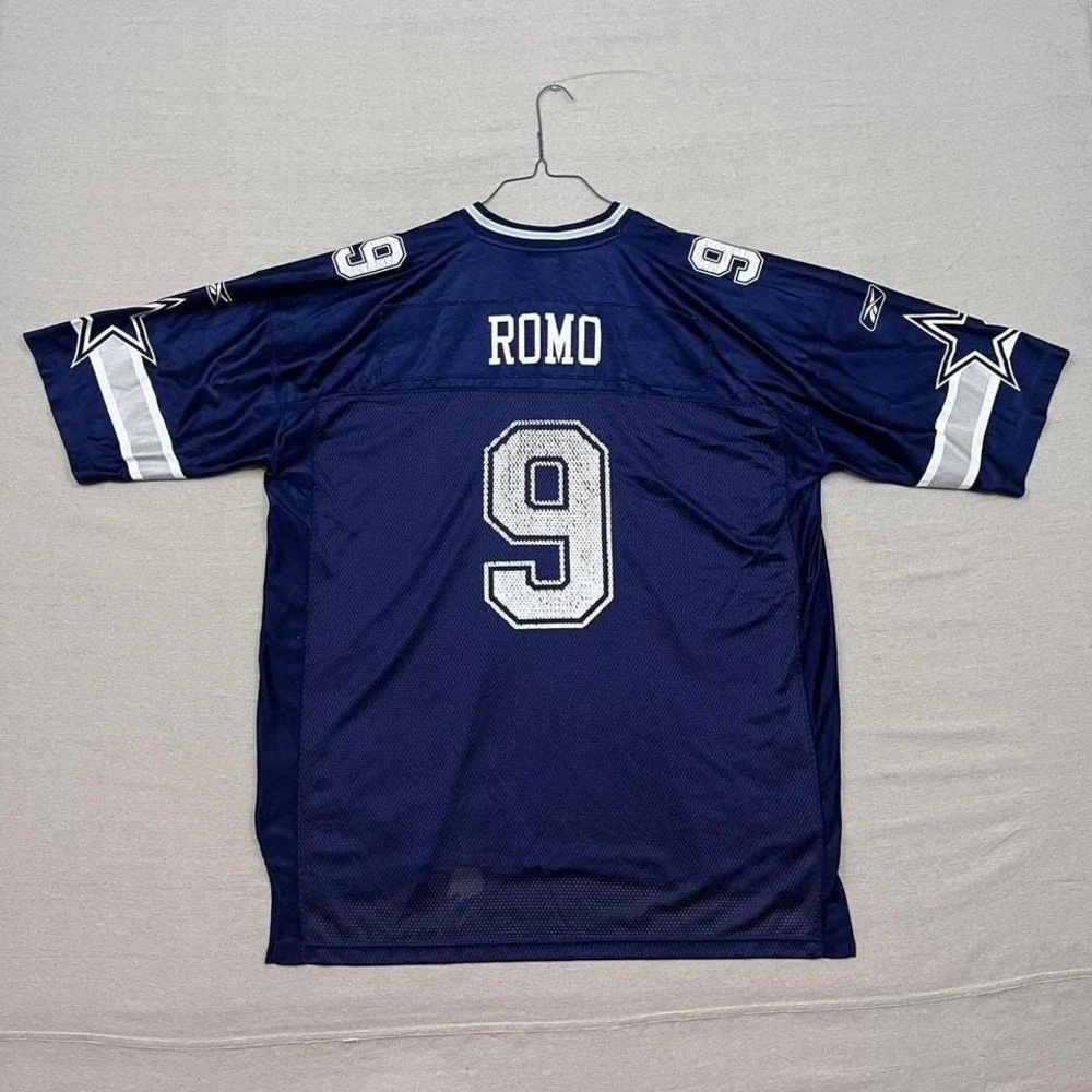 NFL Reebok Dallas Cowboys Tony Romo 9 Mesh Navy‎ Blue Football Jersey - Picture 2 of 8